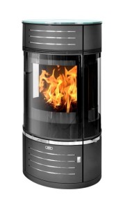 Piec Kominkowy ABX stalowy Atrium 7 szary lub czarny