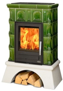 Piec Kominkowy ABX kaflowy Britania Cokół Biały Exclusive