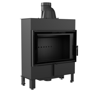 Kominek Powietrzny Stalowy Lucy Slim 10 Kw Ø 160 Black