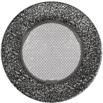 Kratka Wentylacyjna Kominkowa Okrągła Ø 100 Czarno-Srebrna