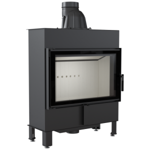 Kominek Powietrzny Stalowy Lucy Slim 10 Kw Ø 160 Podwójna Szyba