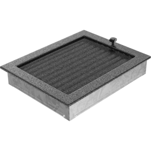 Kratka Wentylacyjna 22x30 Czarno-Srebrna Z Żaluzją