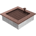 Kratka Wentylacyjna Kominkowa 17x17 Miedziana Z Żaluzją