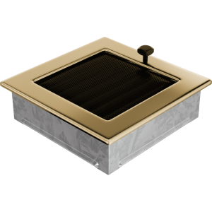 Kratka Wentylacyjna Kominkowa 17x17 Pozłacana Z Żaluzją