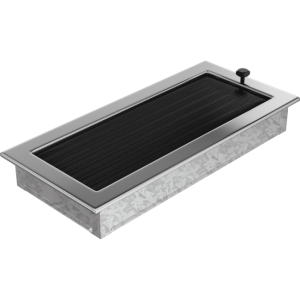 Kratka Wentylacyjna Kominkowa 17x37 Niklowana Z Żaluzją