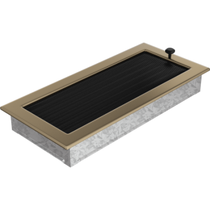 Kratka Wentylacyjna Kominkowa 17x37 Złoto Galwaniczne Z Żaluzją