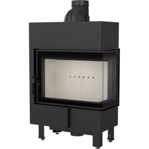 Kominek Powietrzny Stalowy Lucy Slim Prawy Bs 8 Kw Ø 160