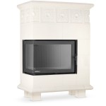 Piec Kominek Kaflowy Narożny Koza Porto Beżowy 13kW