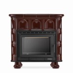 Piec Kaflowy z Żeliwnym Wkładem Florencja Brązowy