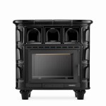Piec Kaflowy z Żeliwnym Wkładem Florencja Czarny
