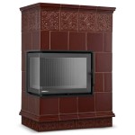 Piec Kominek Kaflowy Narożny Koza Porto Brązowy 13kW