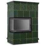 Piec Kominek Kaflowy Narożny Koza Porto Zielony 13kW