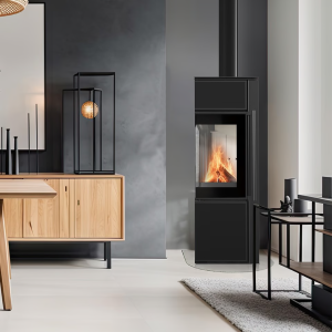 Piec Stalowy Koza TORA/S 8 kW Ø 150 Spiek Nero Assoluto