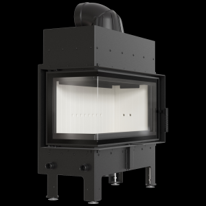 Kominek powietrzny stalowy FLOKI L lewy 12 kW Ø 200 z domykaniem