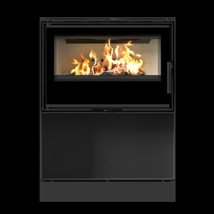 Piec stalowy KARI 70 Ø 150 8 kW kominek w zabudowie wnęka na drewno