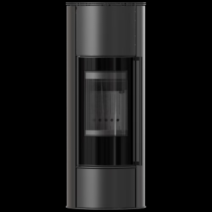 Piec stalowy ERIK Wysoki Ø 150 5,5 kW czarne wyłożenie