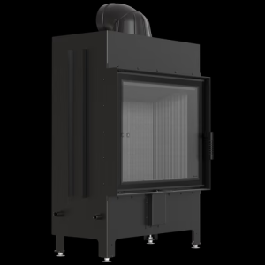 Kominek powietrzny stalowy KRATKI LUCY 15 kW Ø 200 czarne wyłożenie