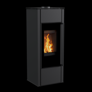 Piec wolnostojący Hati Aqua z płaszczem wodnym 10kW czarny termotec