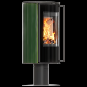 Piec wolnostojący na nodze ERIK/N/O 5,5 kW Ø 150 kafel zielony