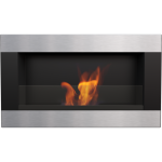 Biokominek Wiszący Golf Horizontal Czarny Z Szybą Certyfikat Tüv