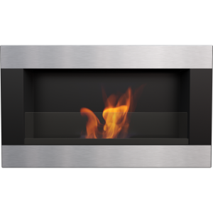 Biokominek Wiszący Golf Horizontal Czarny Z Szybą Certyfikat Tüv