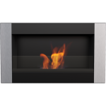 Biokominek Wiszący Golf Vertical Czarny Z Szybą Certyfikat Tüv