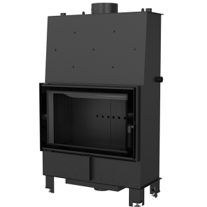 Kominek Z Płaszczem Wodnym Lucy 16 Kw Fi 200 Podwójna Szyba Czarny