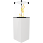 Ogrzewacz Gazowy Patio Panel Szklany Biały Sterowanie Manualne 8,2 Kw