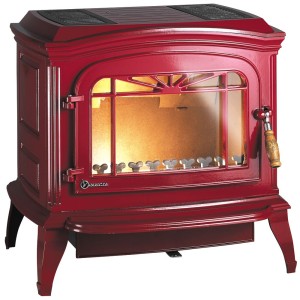 Piec Wolnostojący Invicta Bradford Czerwona Emalia