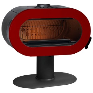 Piec Wolnostojący Invicta Fifty Czerwona Emalia