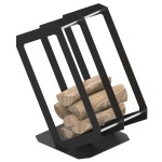 Stojak na drewno P3 czarny mat