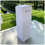 Pokrowiec na ogrzewacz patio biały logo czarne